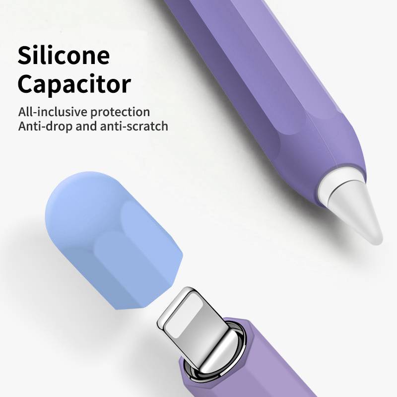 Dllencase  Vỏ bao ốp silicon, case cho bút For Ap Pencil 1 và Pencil 2 - Macos cover loại 1 A013