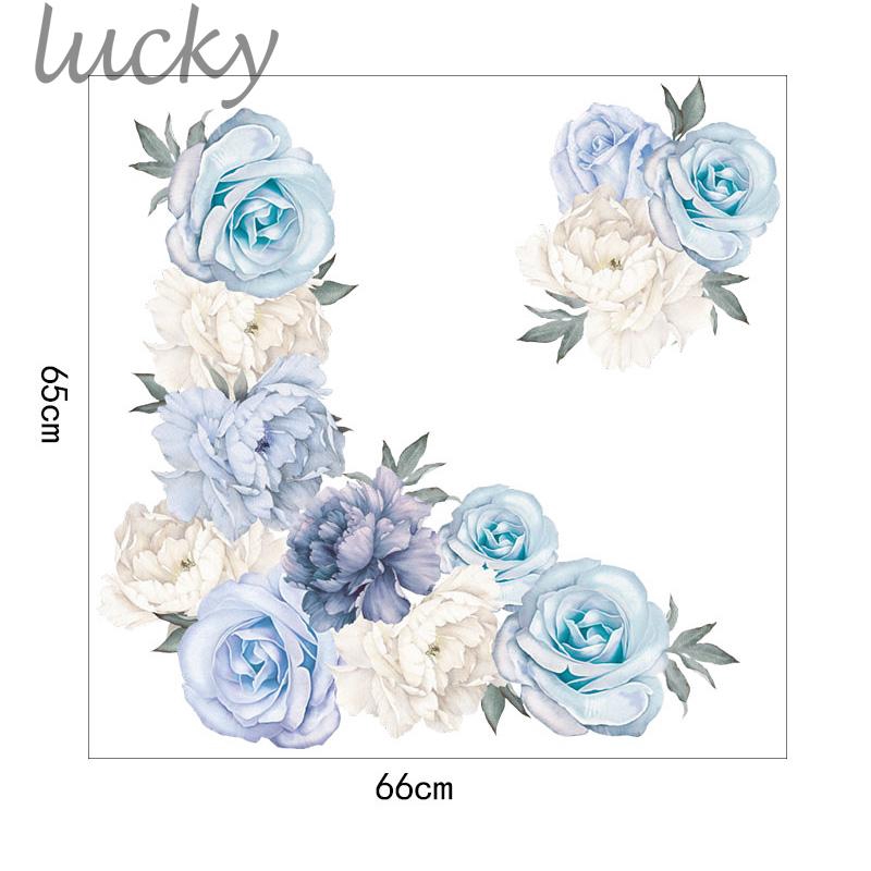 Set giấy dán tường hoa mẫu đơn tự dính chống thấm nước xinh đẹp dành cho trang trí phòng ngủ phòng khách