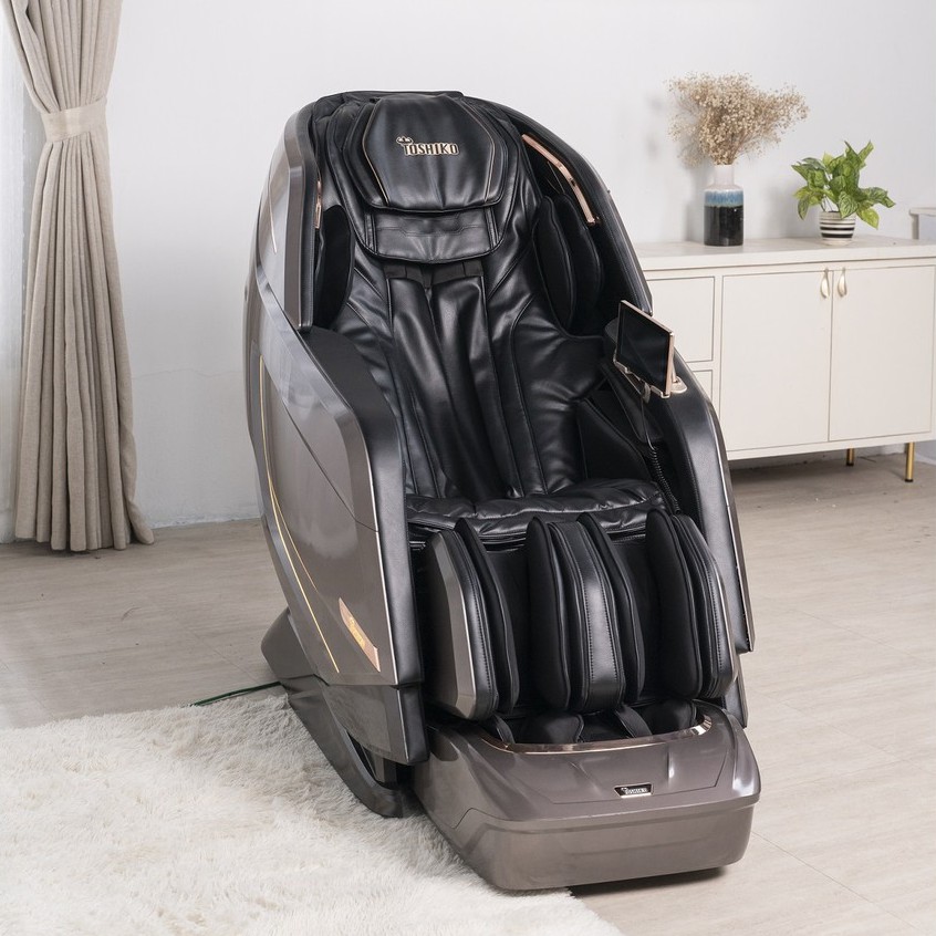 Ghế massage trị liệu toàn thân Toshiko T9900 bảo hành 6 năm công nghệ con lăn 6D và túi khí cao cấp tặng quà hấp dẫn
