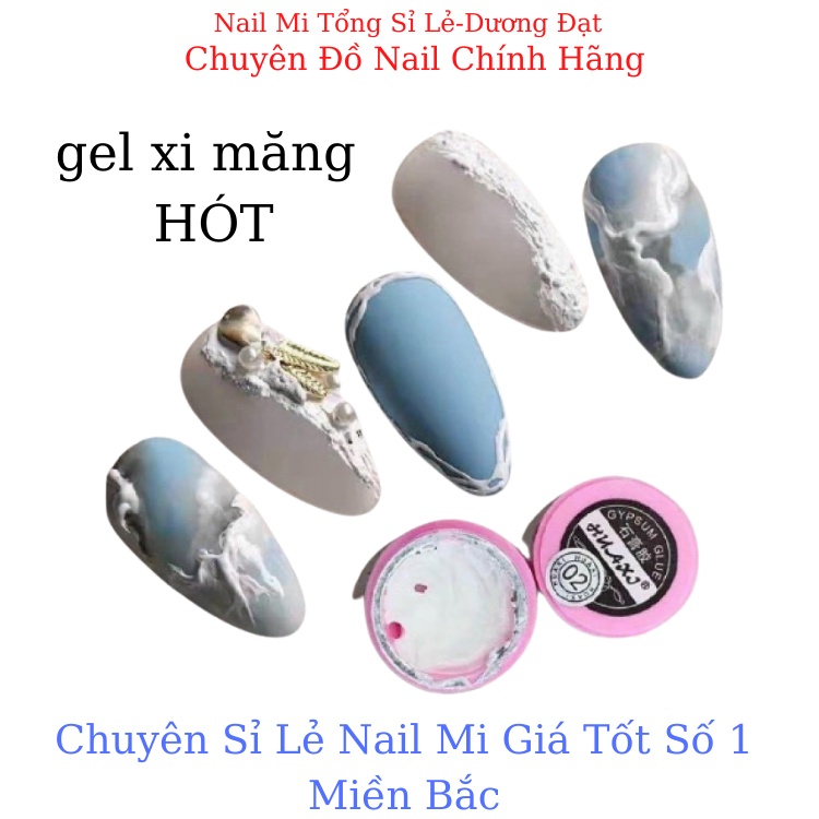 Gel xi măng huaxi , gel đen trắng"vẽ móng trang tri móng cực đẹp" - Nail Mi Tổng Sỉ Lẻ