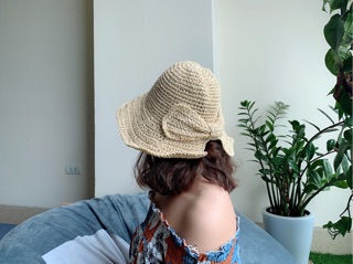 👒[SIÊU HOT]👒 Mũ Cói Nơ Siêu Cute - ALOHA24H