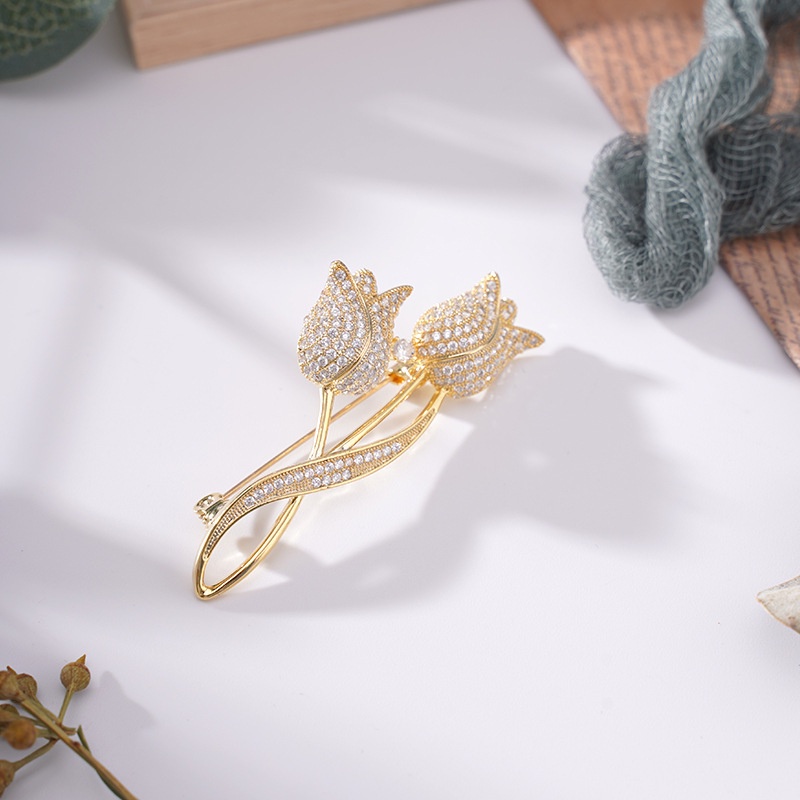 Huy Hiệu Cài Áo Hình Hoa Trà Cà Rốt Lúa Mì Thời Trang Nữ Làm Quà Tặng Ngày Của Mẹ