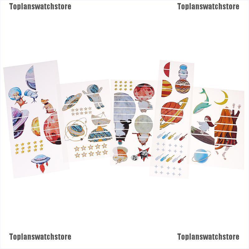 Sticker Dán Trang Trí Đàn Guitar Bass DIY Hình Không Gian