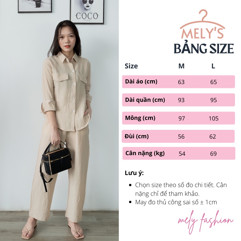 Set bộ đũi sơ mi dài tay quần ống rộng thu đông chất đũi xốp cao cấp sang trọng đi làm đi chơi đều đẹp DB05