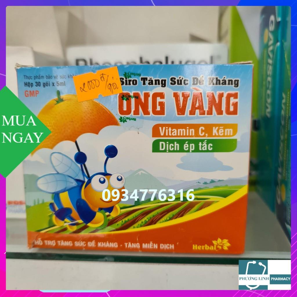 SIRO TĂNG SỨC ĐỀ KHÁNG ONG VÀNG Hộp 30 gói