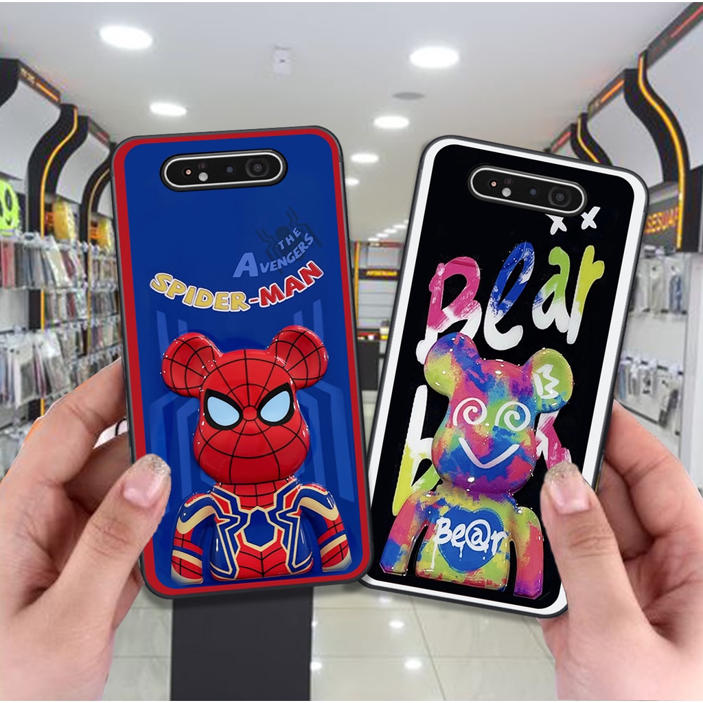 Ốp Samsung A80 / A90 bộ hình gấu bearick spider man cá tính phong cách siêu ngầu giá rẻ