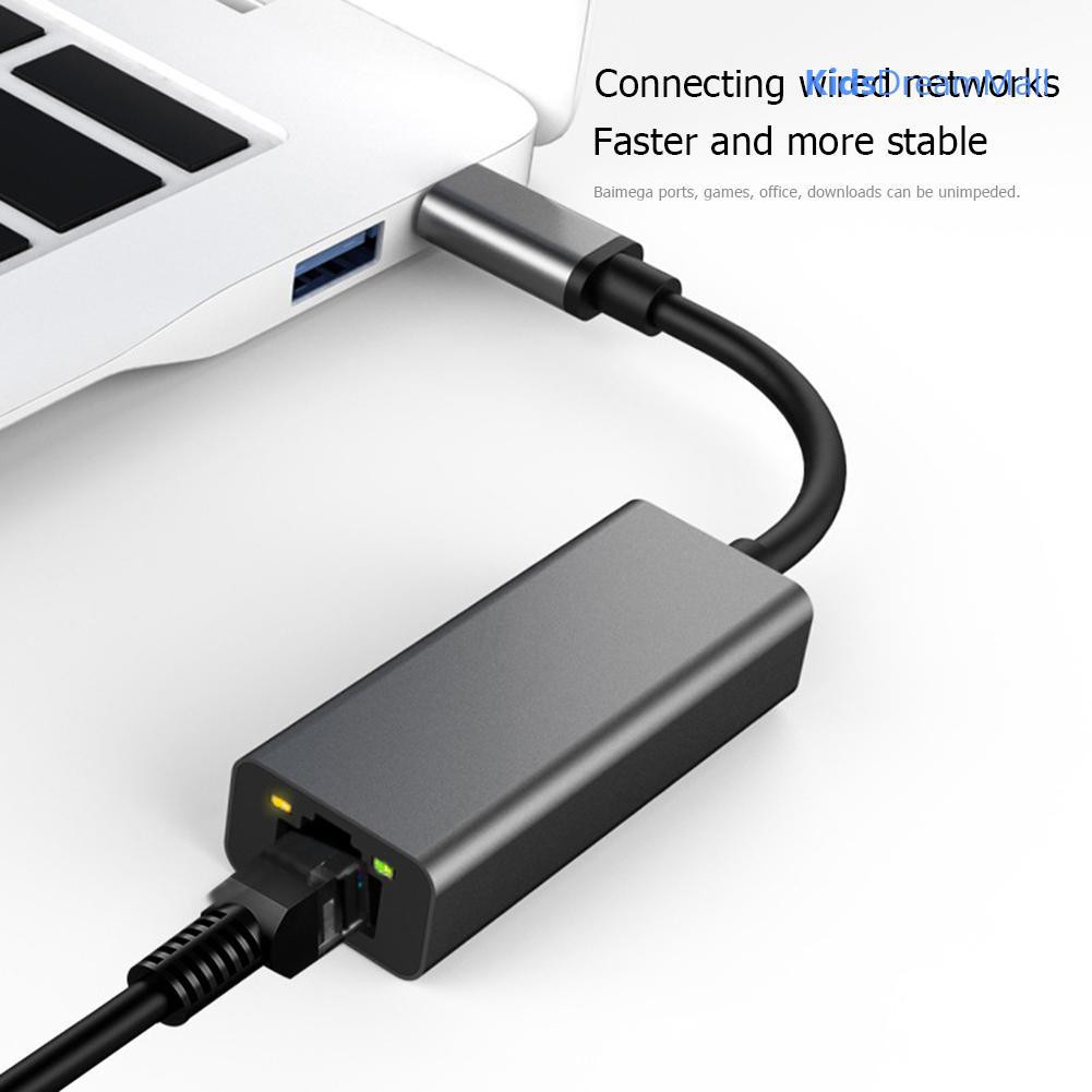 Cáp Chuyển Đổi S3-8152-C Từ Cổng Type-C Sang Cổng RJ45 Chất Liệu Hợp Kim Nhôm Tốc Độ Truyền 10 / 100 Mbps