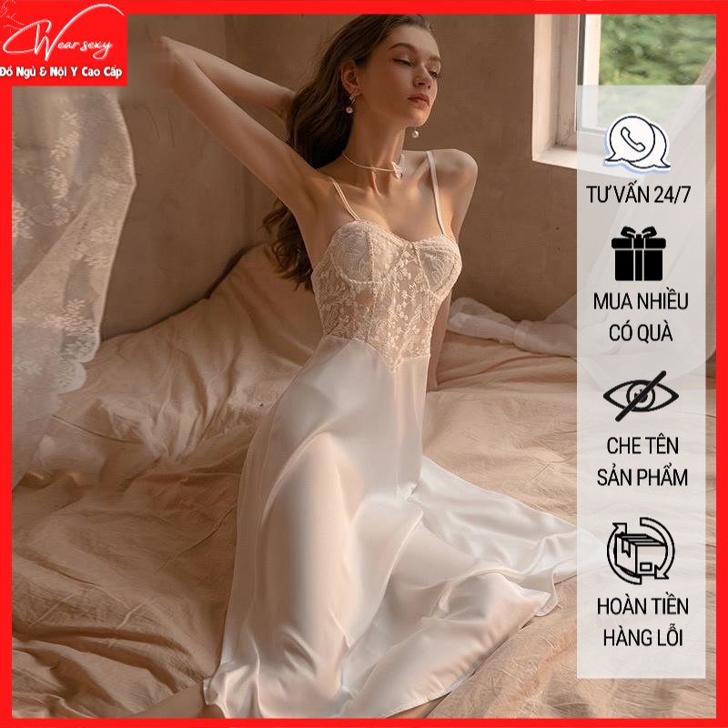 Váy Ngủ Ren Sexy Gợi Cảm MS1257 [CWEAR.SEXY_ĐỒ NGỦ &amp; NỘI Y CAO CẤP]