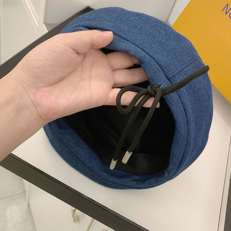 Mũ Beret Denim Màu Sắc Thời Trang Vintage Cho Nữ