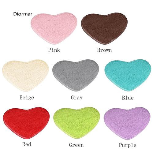 Thảm chùi chân hình trái tim chống trượt dùng trong nhà tắm/phòng khách