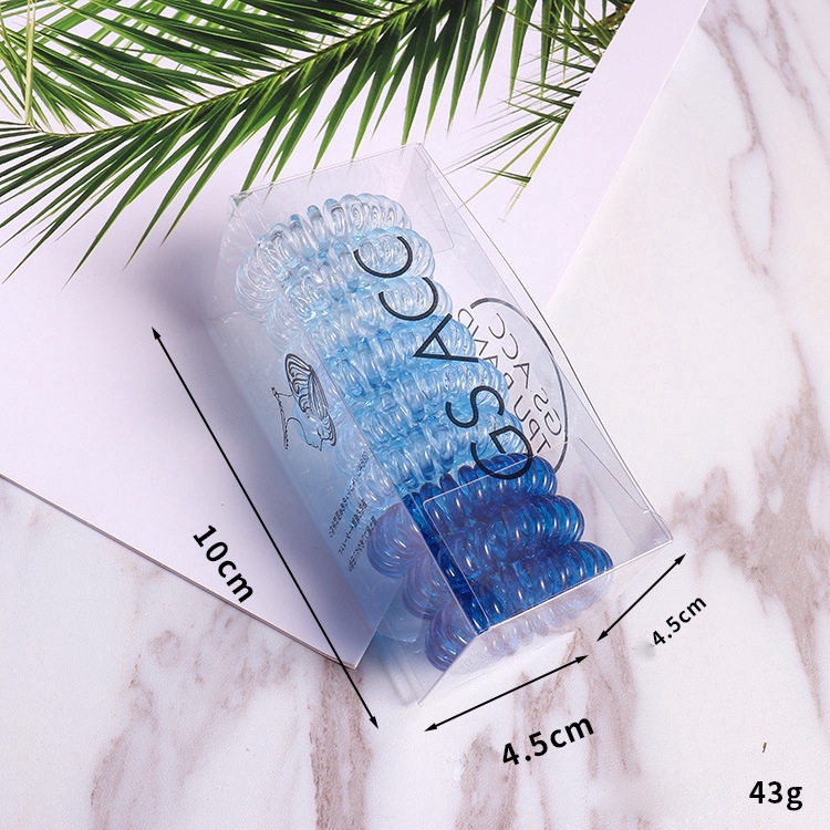 Dây Buộc Tóc Kiểu Xoắn Ốc Trong Suốt Cho Nữ