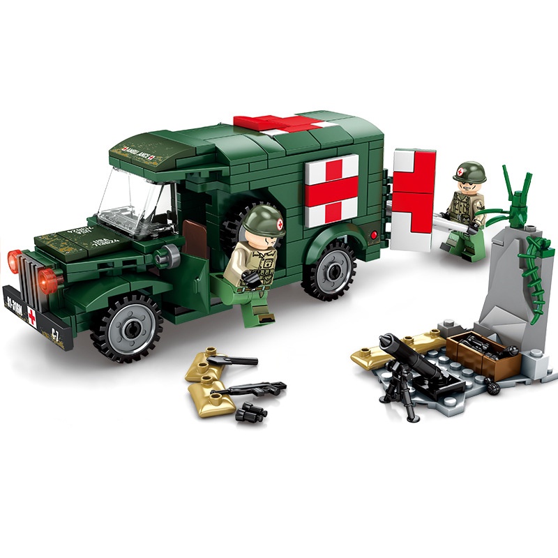 Tương thích đồ chơi cứu hộ xe cứu thương đồ chơi xếp hình lắp ráp bộ đồ chơi lắp ráp