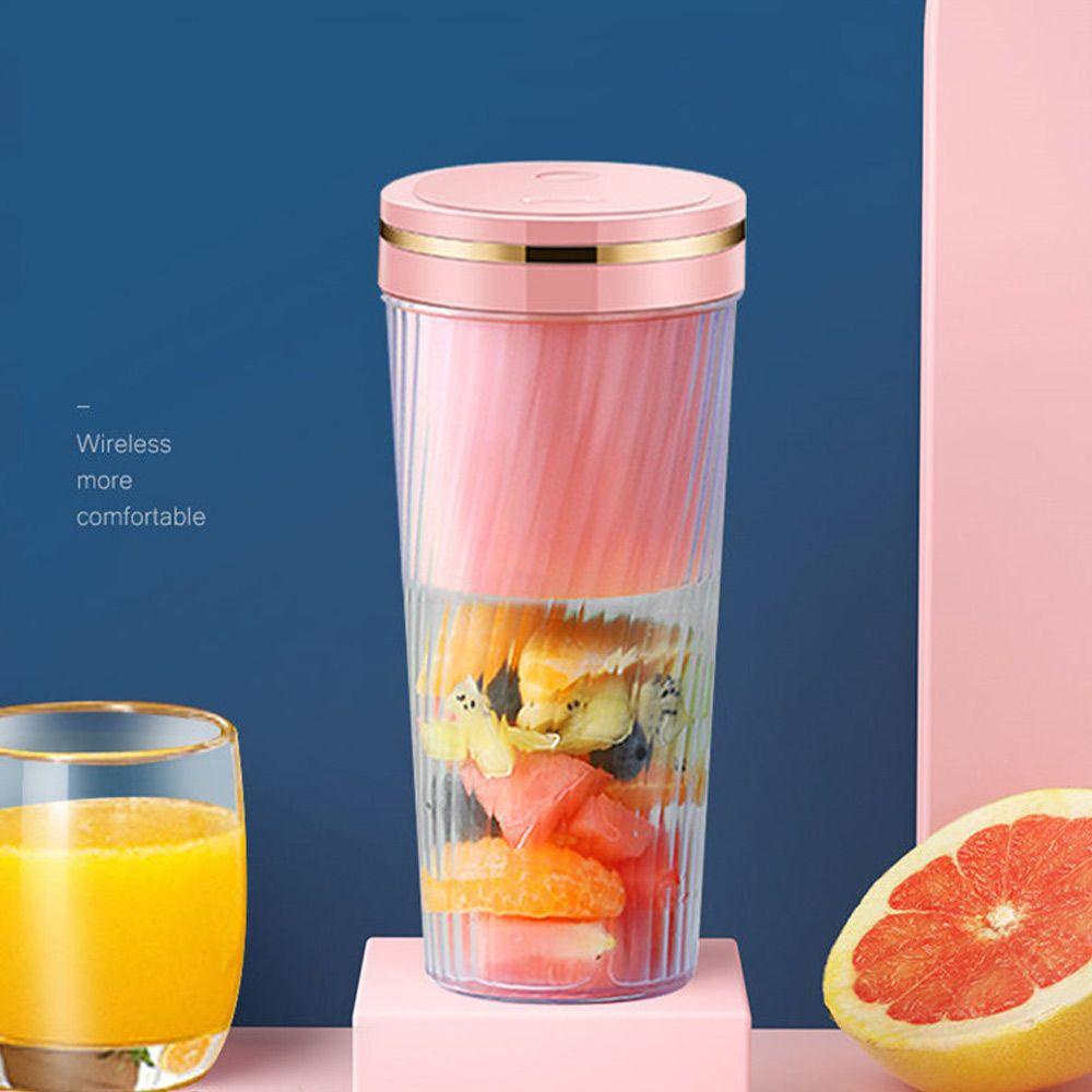 ZAIJIE24 Máy Xay Trái Cây 2 Lưỡi Mini Cầm Tay Chạy Điện