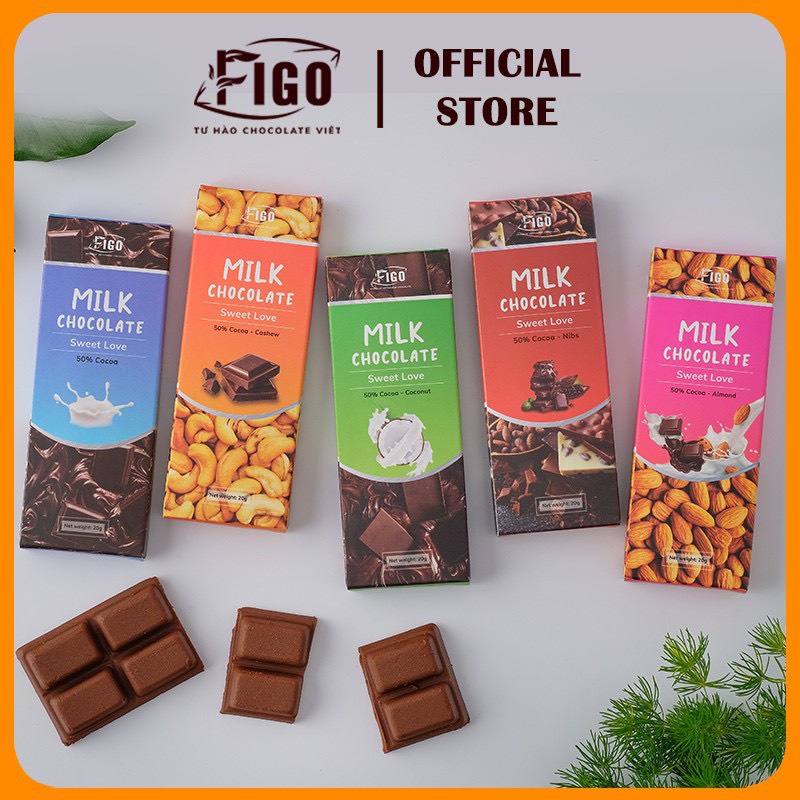 [GIÁ DÙNG THỬ] Bar 20g Combo Mix các vị Kẹo Socola sữa và Kẹo socola đen FIGO ( ĐỒ ĂN VẶT NỘI ĐỊA VIỆT NAM NGON ) – Figo >>> top1shop >>> shopee.vn