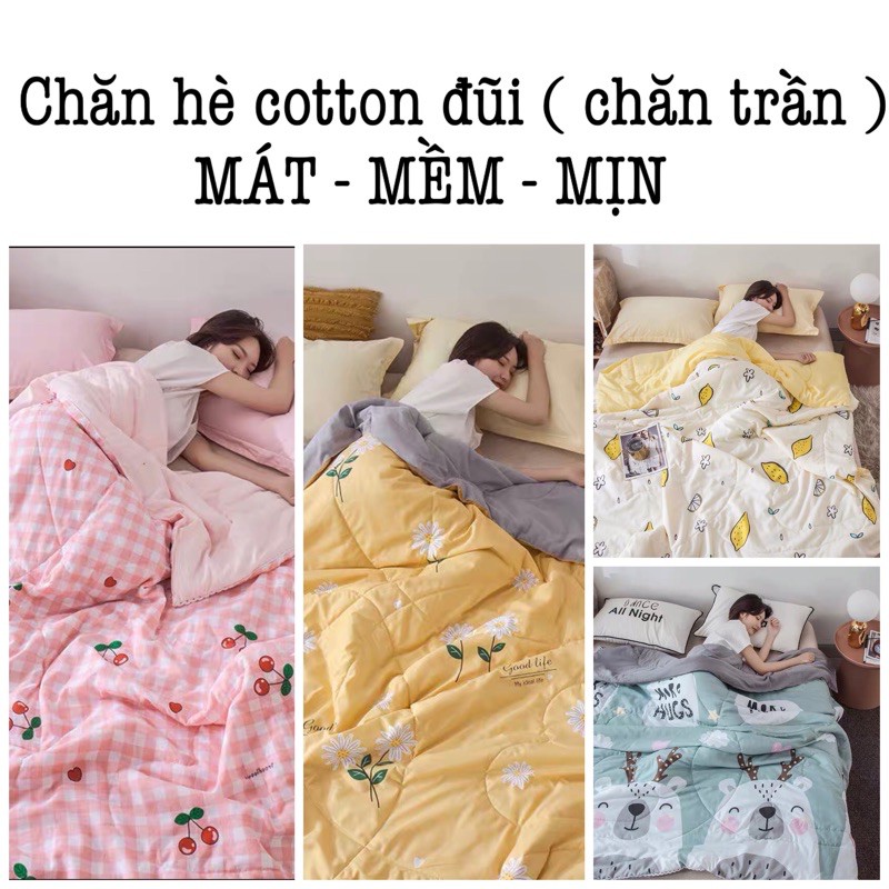 Chăn Hè Chất Cotton Đũi Trần Bông Chăn Đũi Nhập Khẩu Mềm Mại, Không Xù