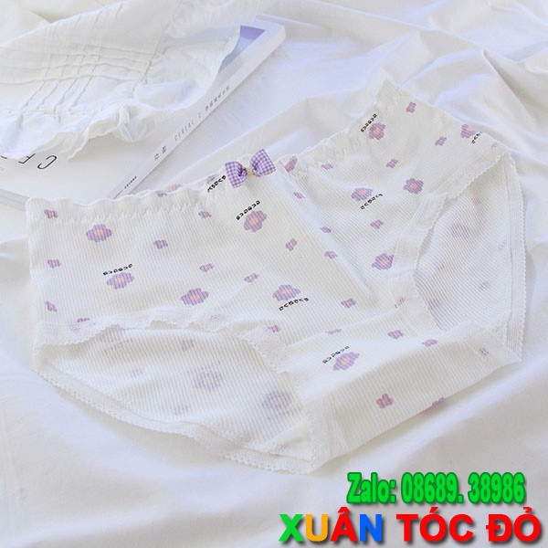  SỈ ZALO RẺ HƠN NHIỀU_ Quần Lót 5 Kiểu Hoa Đào Trắng Tím Cực Đẹp 5108 | BigBuy360 - bigbuy360.vn