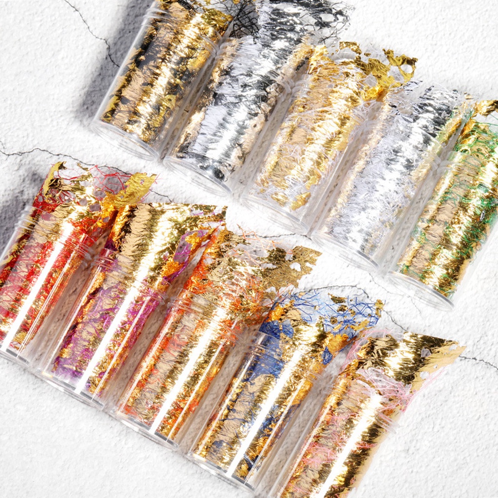 Cuộn Giấy Foil Vàng Nhiều Màu Dán Móng Tay Nghệ Thuật