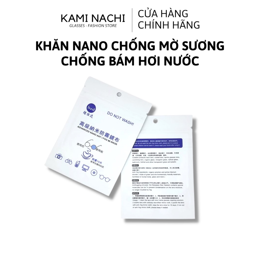 Khăn nano lau kính chính hãng loại đặc biệt KAMI NACHI - Chống bám hơi nước, chống mờ sương cho kính