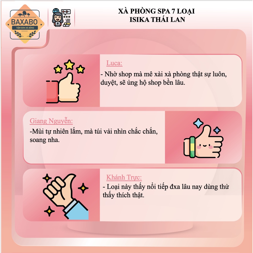 XÀ PHÒNG THẢO MỘC ISIKA NỘI ĐỊA THÁI LAN - COMBO 2 TÚI SOAP TIỆN LỢI HIỆU QUẢ - HÀNG CHÍNH HÃNG