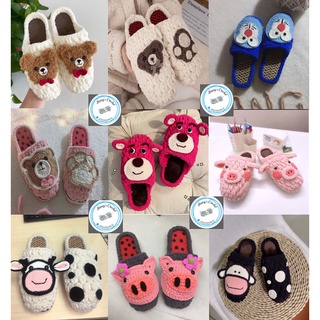 Dép len mang trong nhà handmade hình Gấu