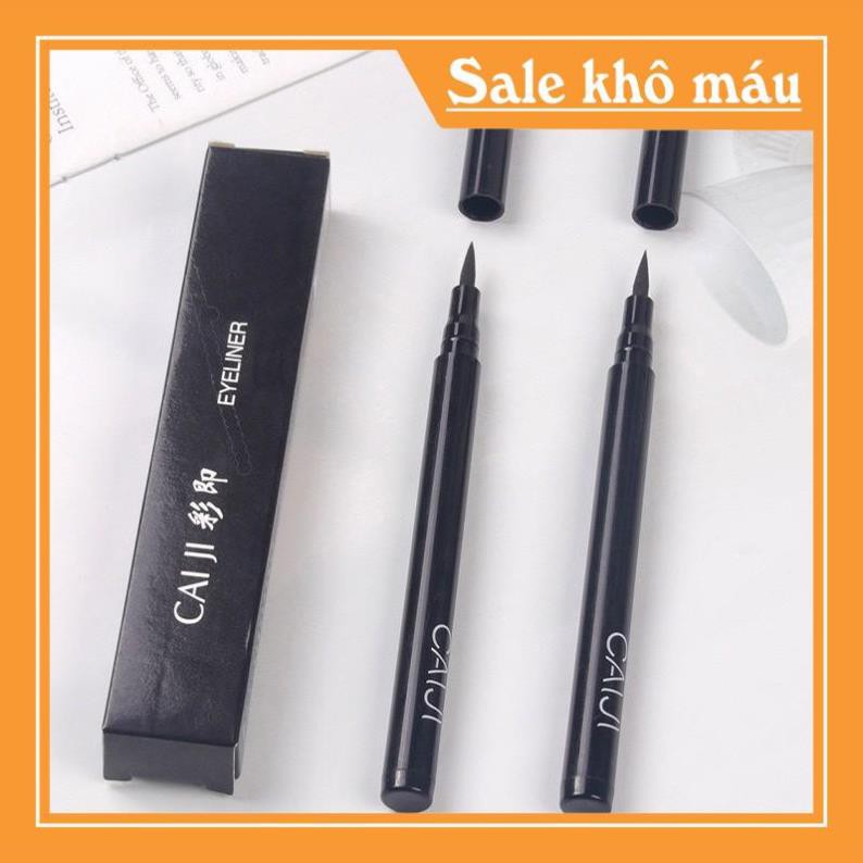 ( Chỉ bán giá sỉ ) Bút Kẻ Mắt Siêu Mảnh Caiji kèm hộp bền màu lâu trôi chống nước waterproof eyeliner Nội Địa