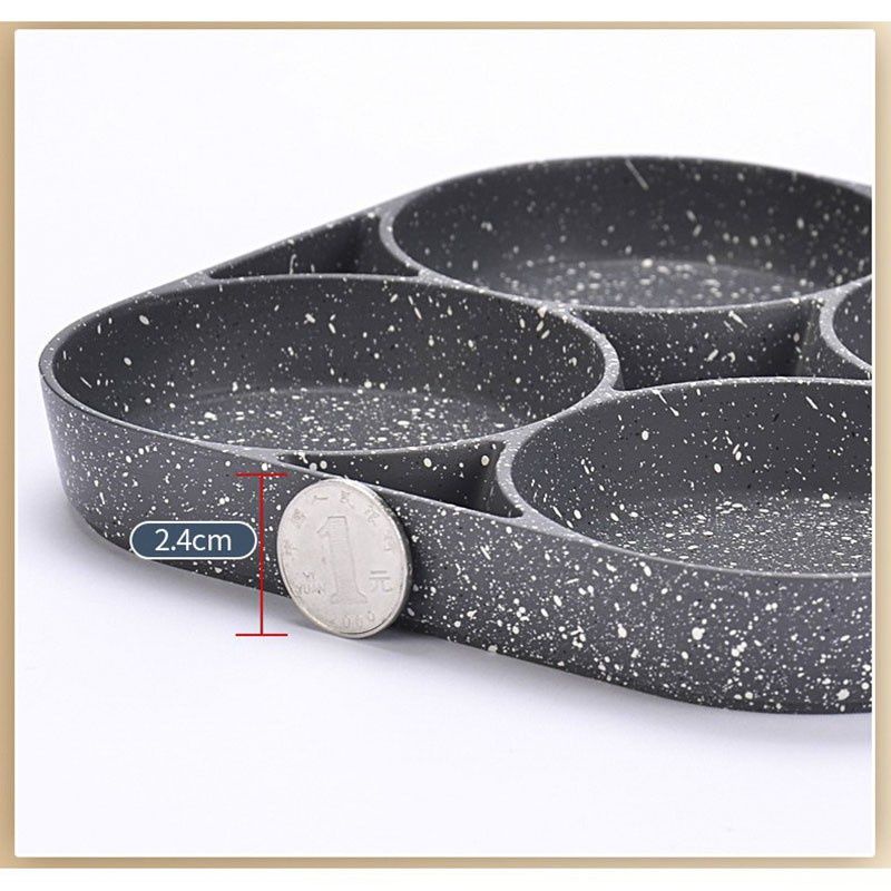 [Hàng Sẵn] Chảo Đá Chống Rính 4 Ngăn Tiện Lợi