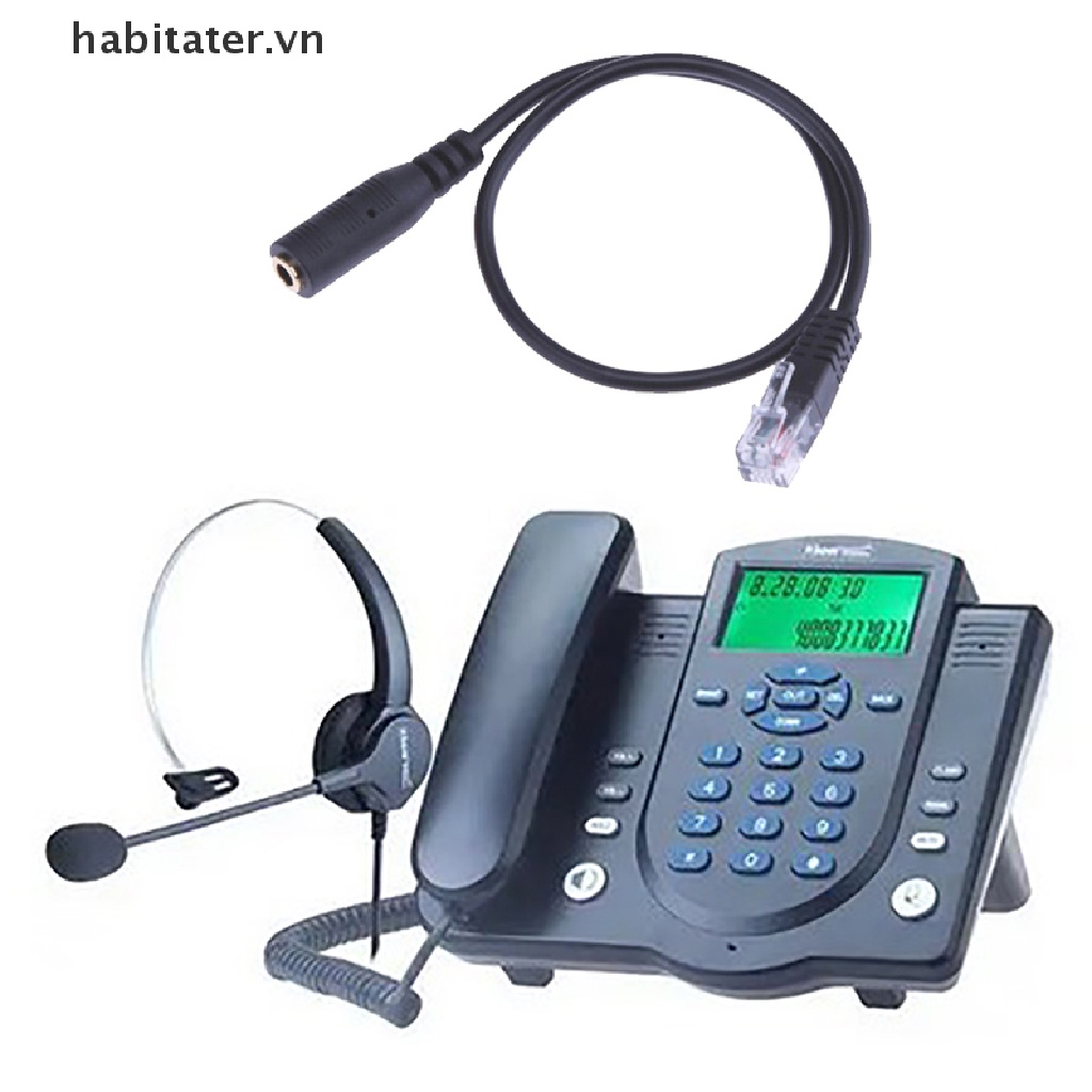 Đầu Chuyển Đổi Tai Nghe Từ Giắc Cắm 3.5MM Sang RJ9 Chuyên Dụng Cho Điện Thoại / Máy Tính