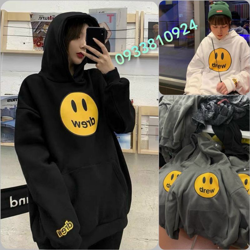 Áo Hoodie Nam Nữ ANYOUNG hoodie Unisex Drew oversize form rộng nam nữ unisex