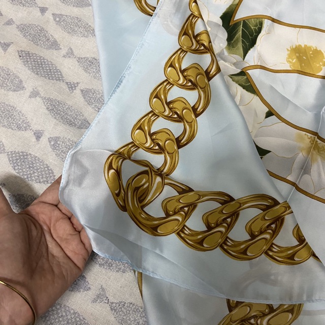 Khăn lụa vuông 90x90 cm turban quàng cổ,áo khăn yếm bandana thời trang đội đầu - Maben