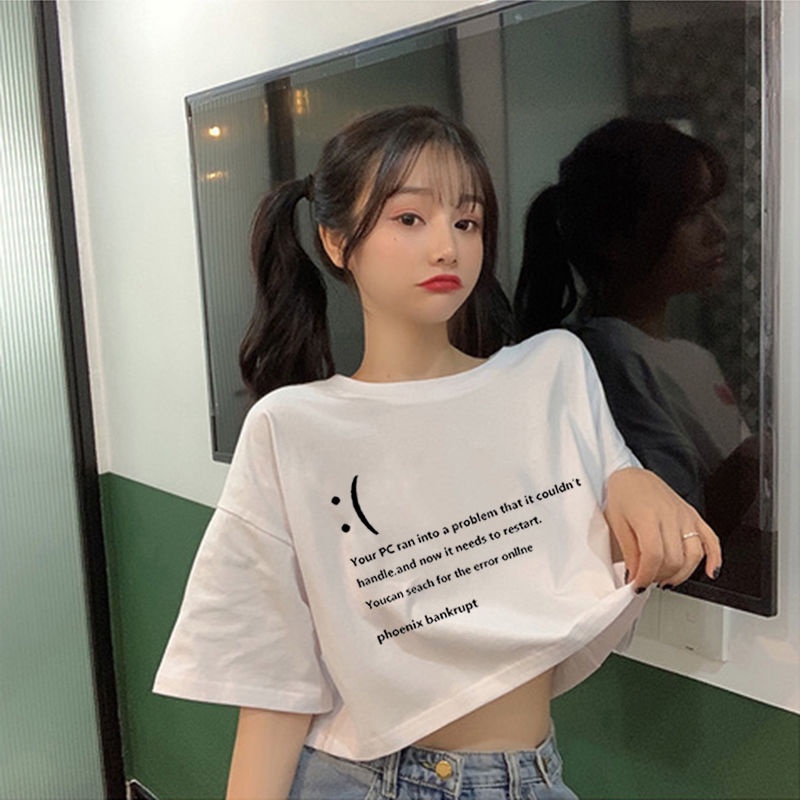 Áo Thun Tay Ngắn Dáng Ôm In Chữ Kiểu Hàn Quốc Thời Trang Cho Nữ Sinh áo phông nữ JL-TX-28