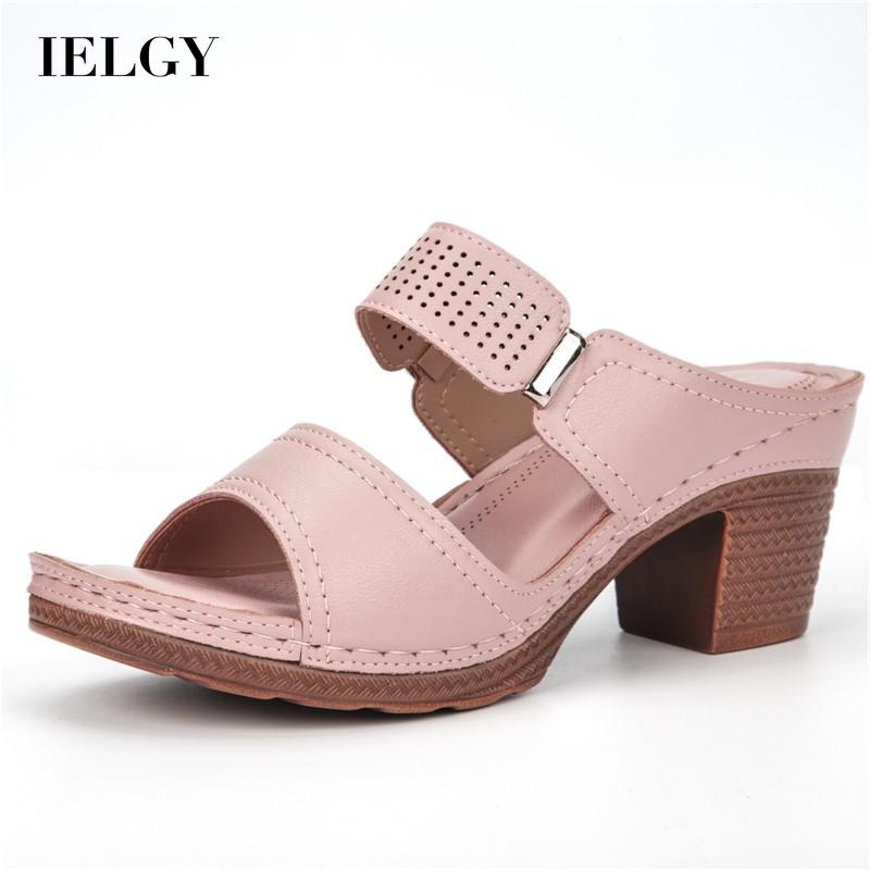 Giày cao gót sandal IELGY đế dày ngoại cỡ cho nữ