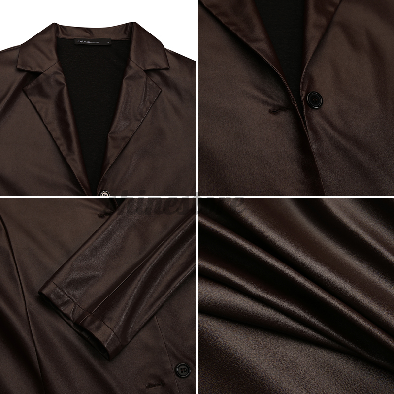 Áo khoác blazer chất da PU hợp thời trang cho nữ | BigBuy360 - bigbuy360.vn