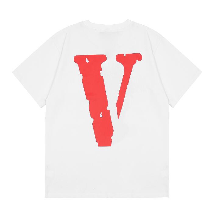 Áo thun cotton ngắn tay in hình Vlone thời trang cho nam nữ
