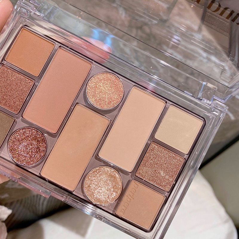 [Hàng mới về] Bảng Phấn Mắt 12 Màu Sắc Hiệu Ứng Lì / Ánh Ngọc Trai Thời Trang