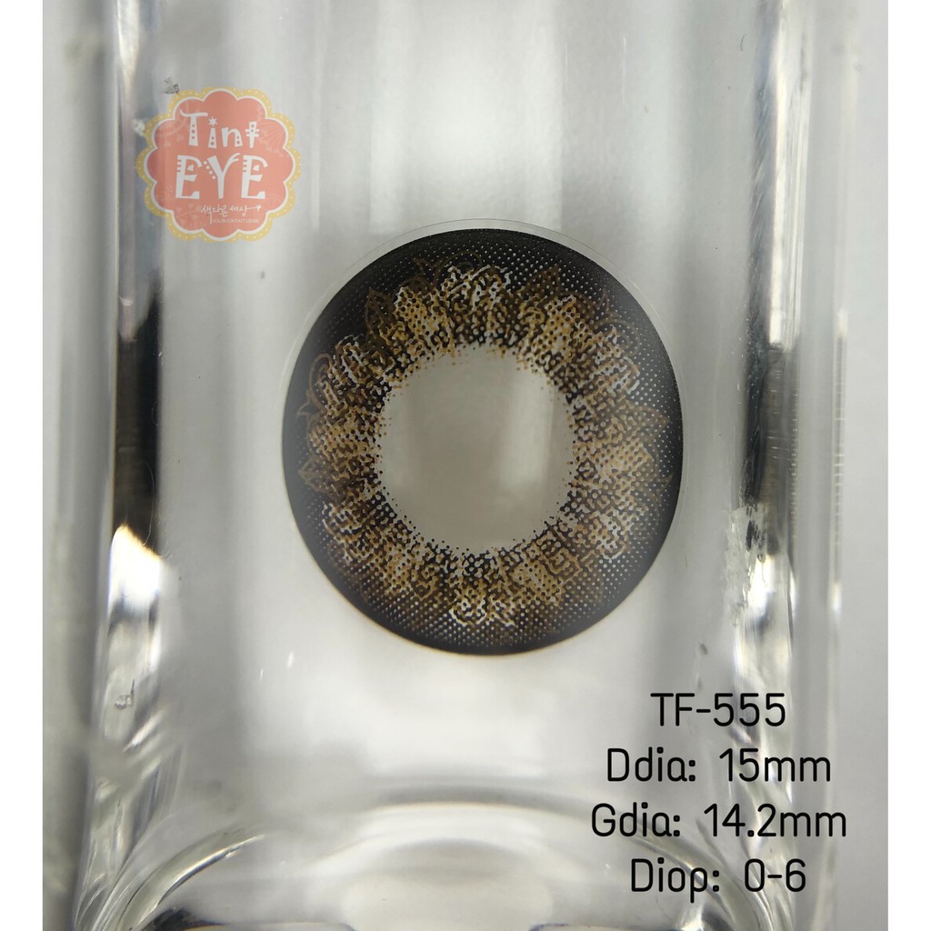 Áp Tròng Tinteye Lens TF-555 Nâu Hoa Trầm