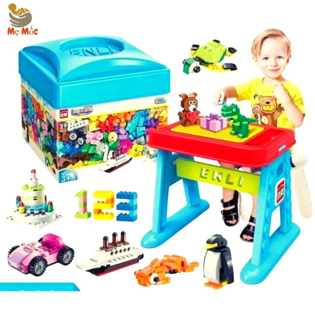 Lego Bộ Đồ Chơi Lắp Ráp Xếp Hình Cho Bé 460 Chi Tiết Cao Cấp Tặng Kèm Sổ Hướng Dẫn Bé Ghép