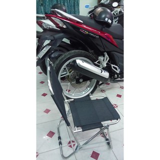Ghế xếp câu cá lưng thấp inox 100%