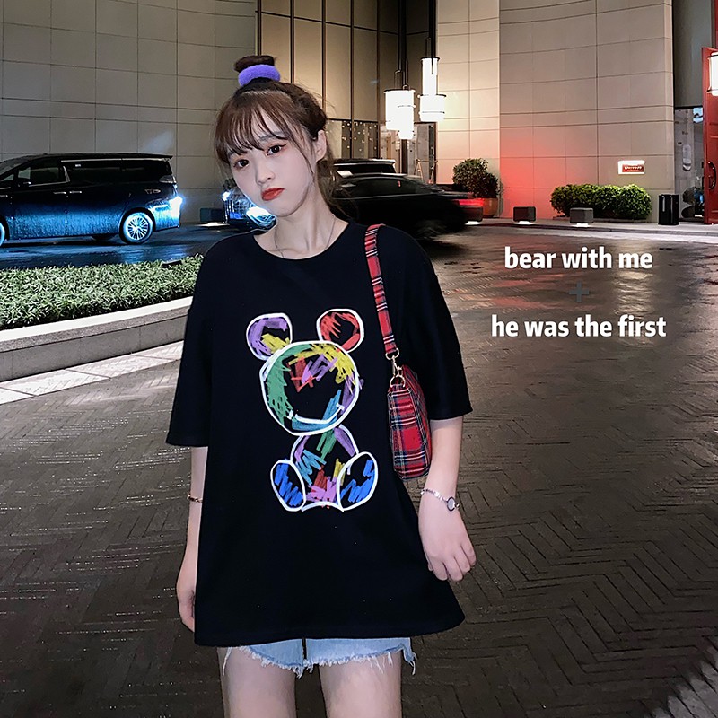2021 Korean style Fashion Clothing Summer short sleeve tshirt Women loose large size blouse clothes