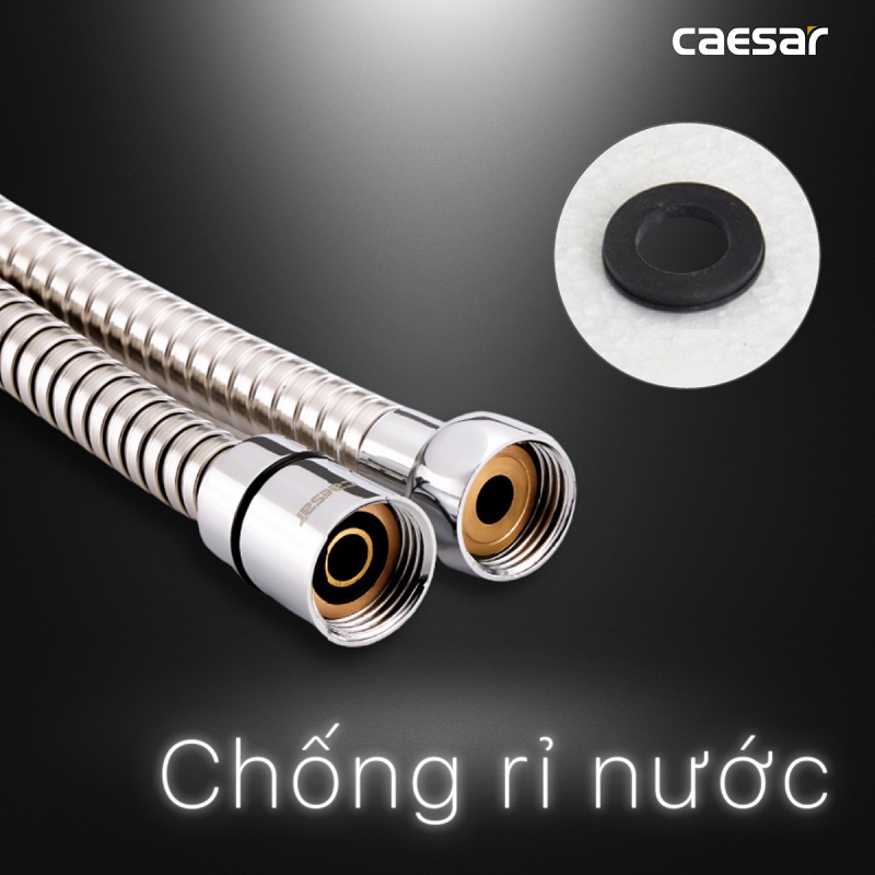Dây Sen -Dây Xịt Inox 304 Caesar 13608MDA - Dài 1,5m - Hàng Chính Hãng - Bảo Hành 02 Năm