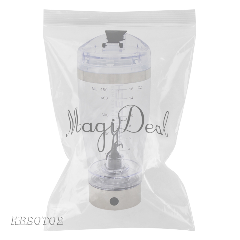 Bình pha sữa lắc protein sạc bằng USB dung tích 450ml thiết kế di động