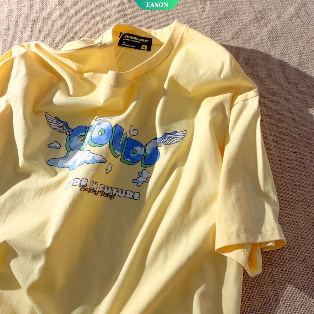 Áo Thun Cotton Tay Ngắn Dáng Rộng In Họa Tiết Hoạt Hình Dễ Thương Thời Trang Mùa Hè Cho Nữ
