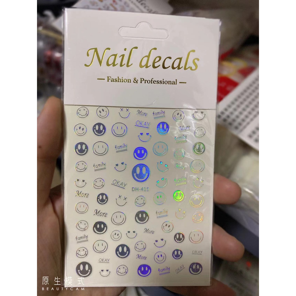 STICKER MẶT CƯỜI TRANG TRÍ NAIL DH415