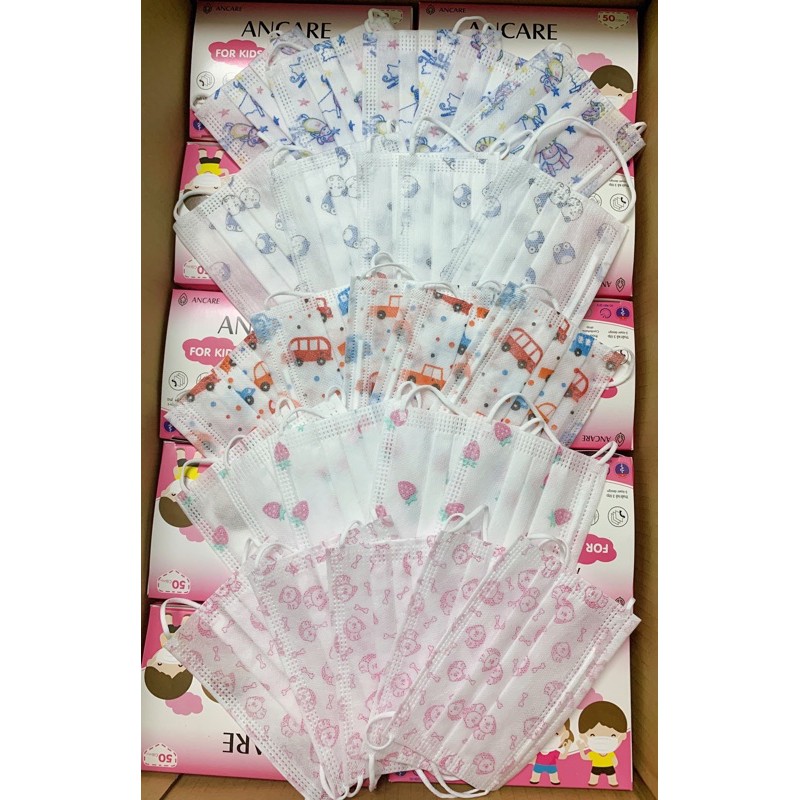 Khẩu Trang Y Tế ANCARE 3 Lớp Kháng Khuẩn Cho Bé 2-12 Tuổi | BigBuy360 - bigbuy360.vn