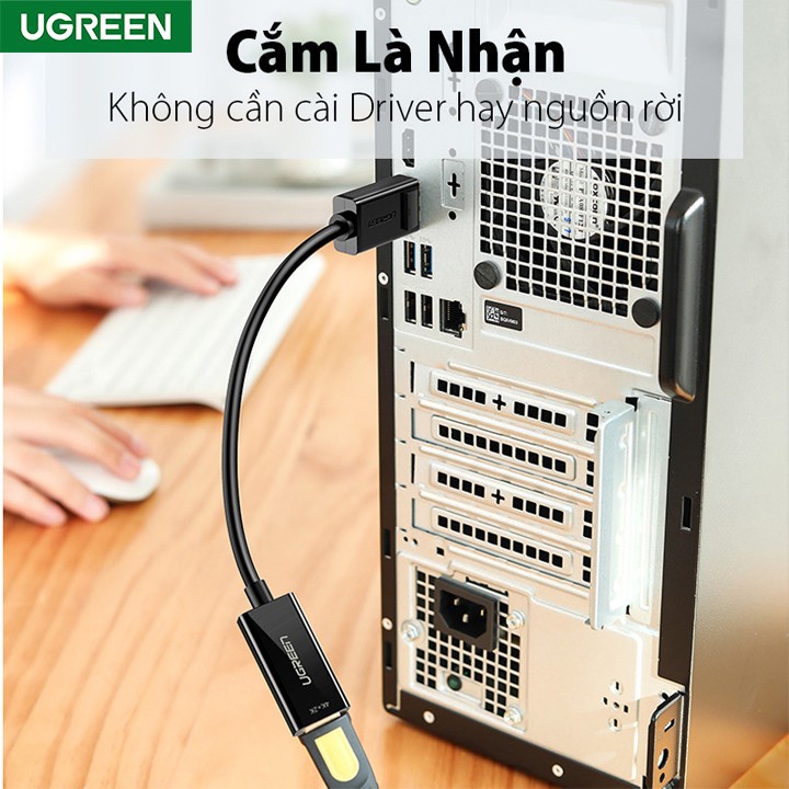 Cáp Chuyển Displayport To HDMI Hỗ Trợ 4K*2K UGREEN 40363 - Hàng Chính Hãng Bảo Hành 18 tháng