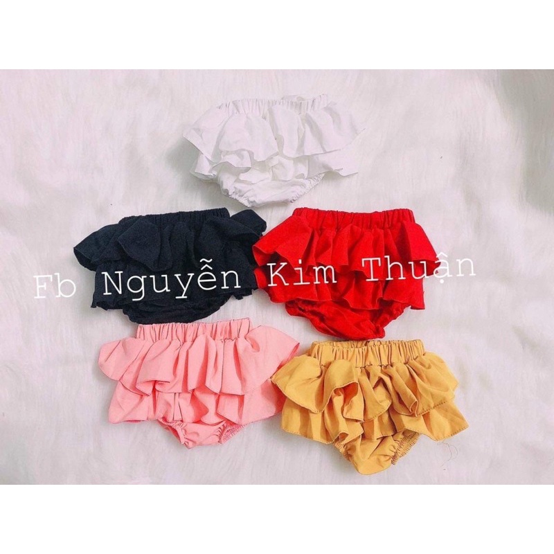 Quần chip váy bèo 2 tầng xinh xắn cho bé gái 💕