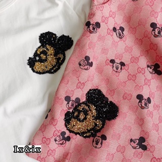Set mickey yếm hồng