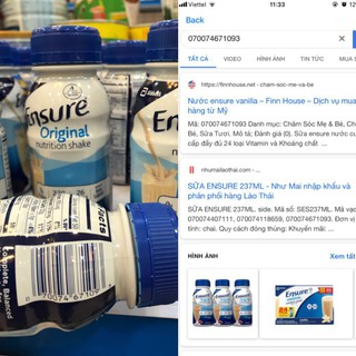 THÙNG 30 CHAI SỮA ENSURE NƯỚC CỦA MỸ