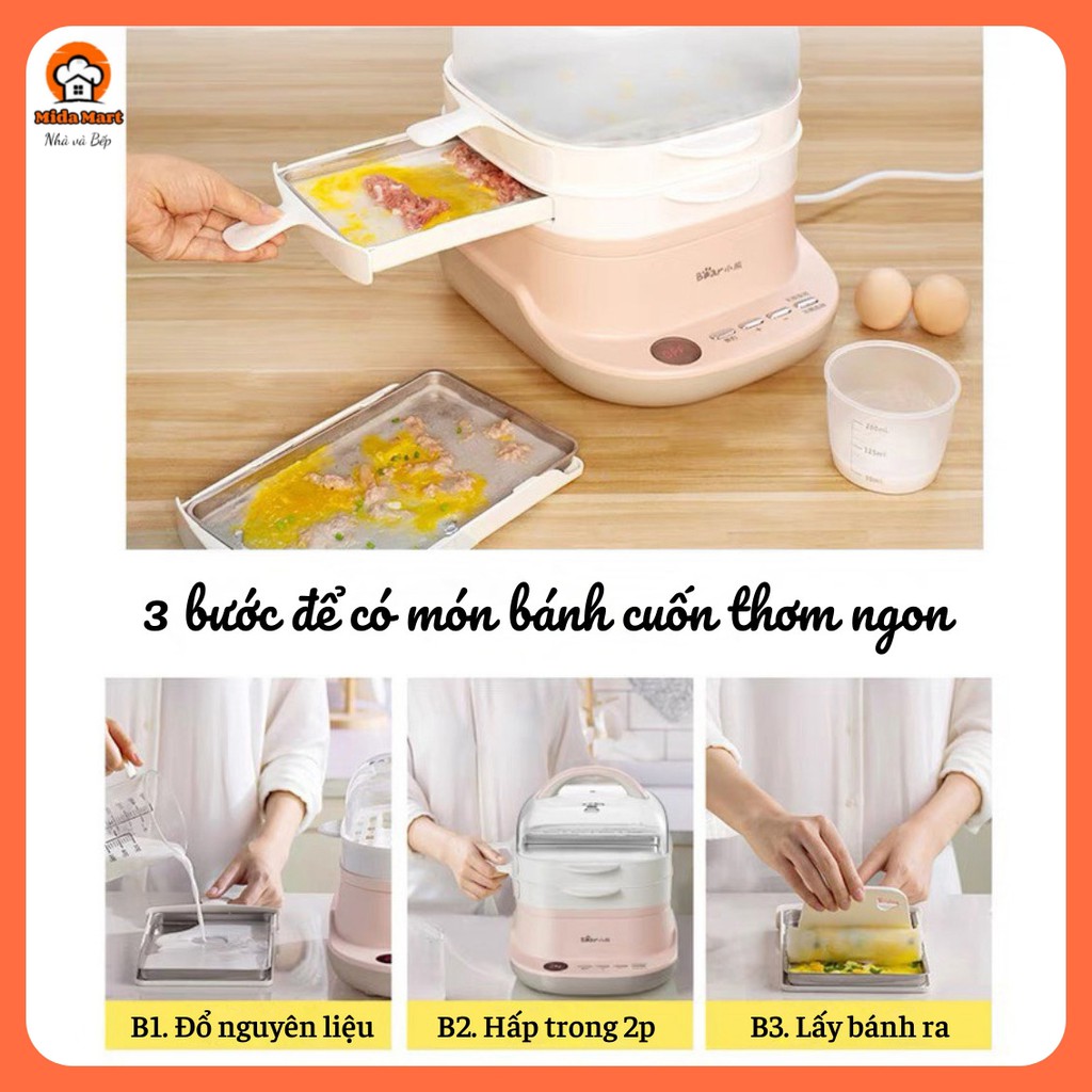 🔥 NỒI HẤP ĐIỆN TỰ ĐỘNG CAO CẤP / LÀM BÁNH CUỐN CHÍNH HÃNG BEAR CFJ-A30Q3 BẢO HÀNH 6 THÁNG 🔥