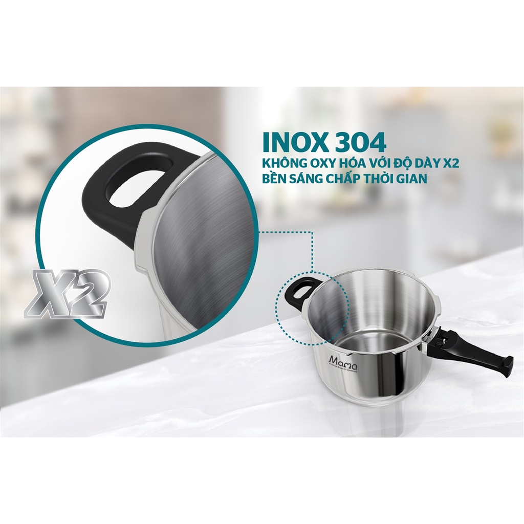 Nồi áp suất inox 304 Sunhouse Mama SHG9906M1