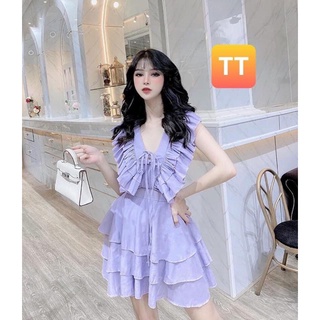 ĐẦM NHÚN ĐAN DÂY DÁNG XÒE- ĐẦM MAXI